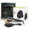 TRIO Fer Plat + Séchoir + Diffuseur Céramique Ion- Olivia Garden