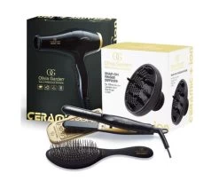 TRIO Fer Plat + Séchoir + Diffuseur Céramique Ion- Olivia Garden